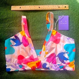 Kitty and Vibe Colorful Bikini Top